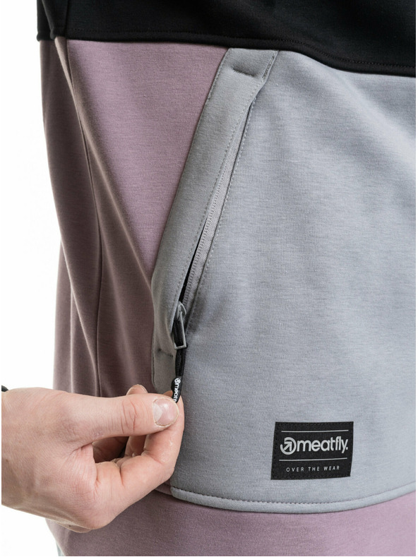 Meatfly Meatfly pánska technická mikina Tason Orchid / Gray