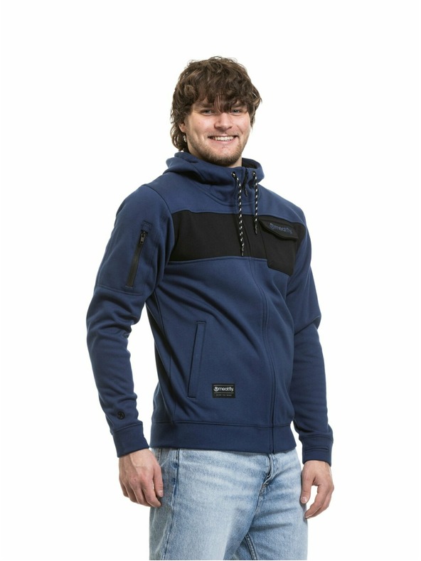 Meatfly Meatfly pánska technická mikina Josh Dark Ocean / Black