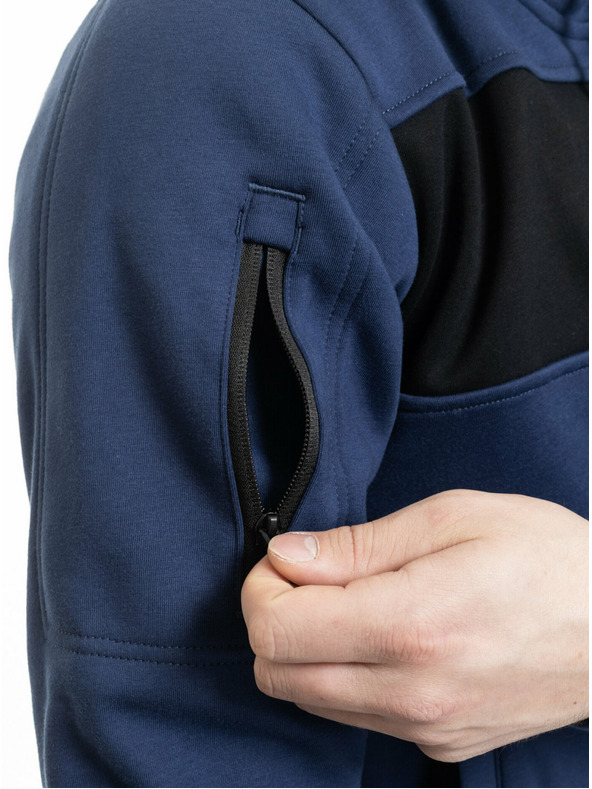 Meatfly Meatfly pánska technická mikina Josh Dark Ocean / Black