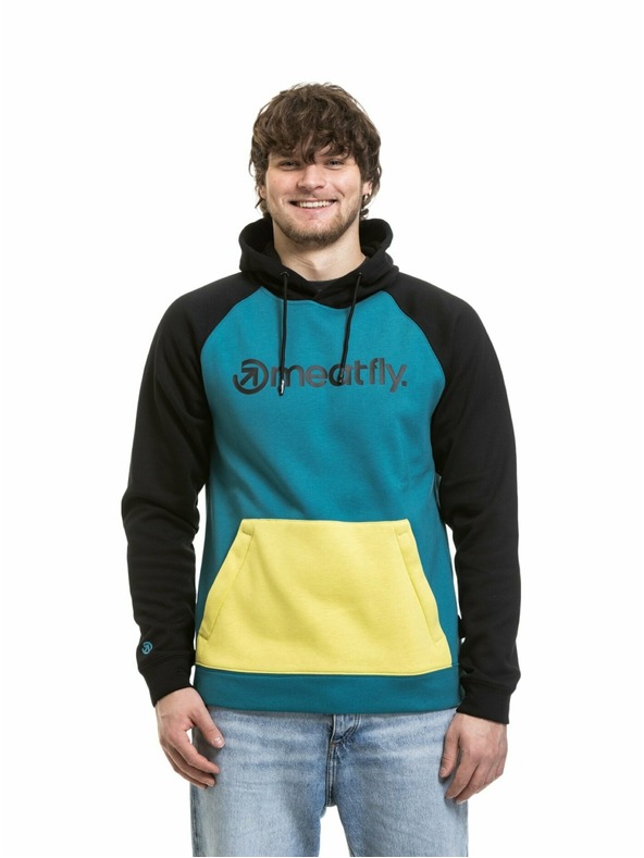Meatfly Meatfly pánska technická mikina Gravel Hb Blue / Lime