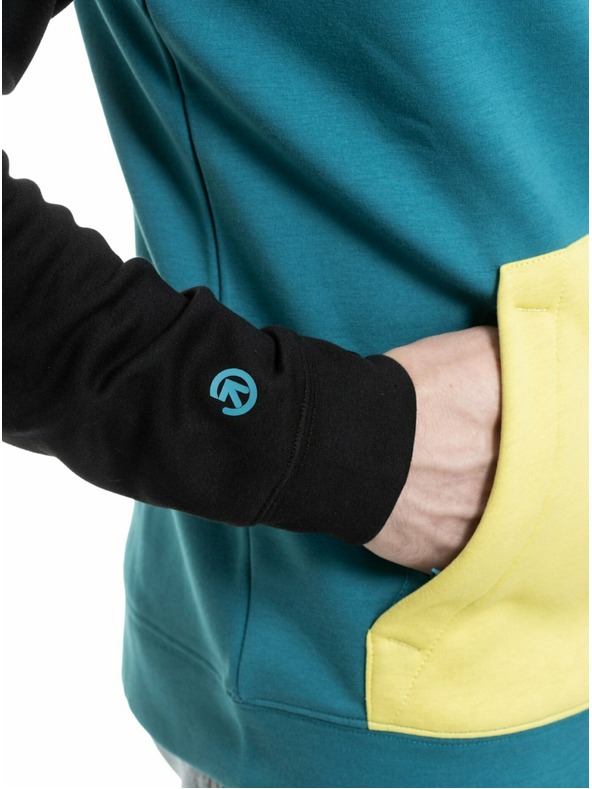 Meatfly Meatfly pánska technická mikina Gravel Hb Blue / Lime