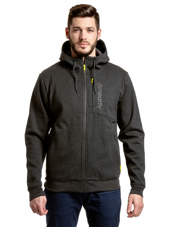 Meatfly Meatfly pánska technická mikina Lightyear Black Heather