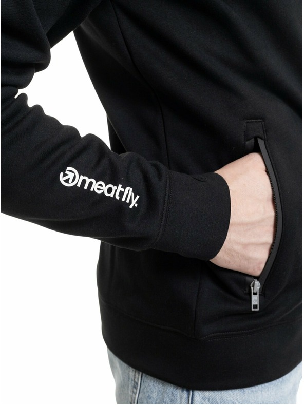 Meatfly Meatfly pánska technická mikina Lightyear Grey / Black