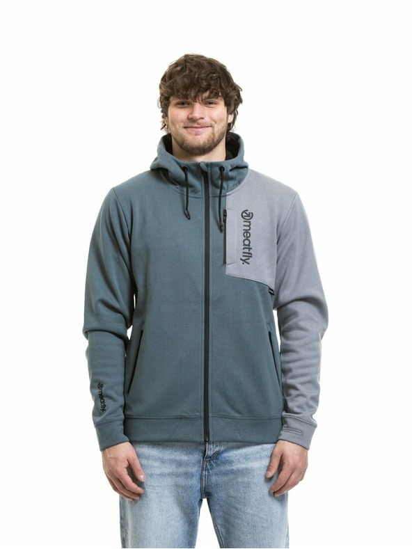 Meatfly Meatfly pánska technická mikina Lightyear Blue Sea / Silver