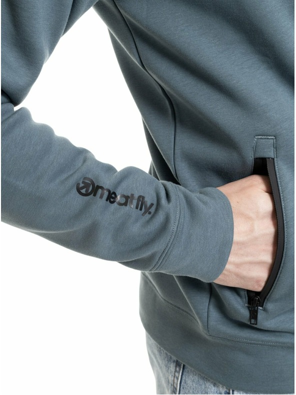 Meatfly Meatfly pánska technická mikina Lightyear Blue Sea / Silver