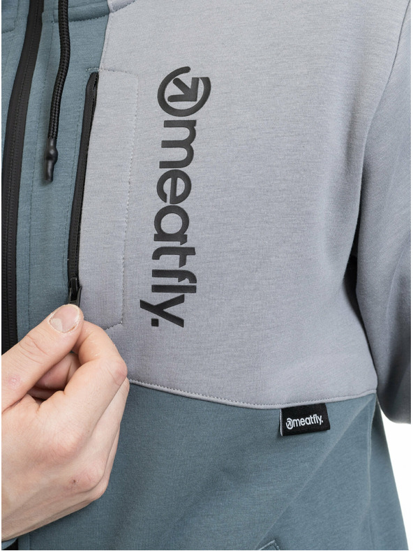 Meatfly Meatfly pánska technická mikina Lightyear Blue Sea / Silver