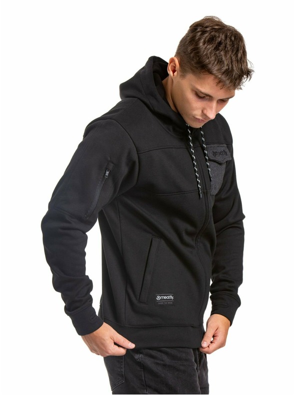 Meatfly Meatfly pánska technická mikina Josh Black