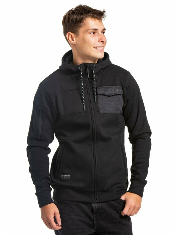 Meatfly Meatfly pánska technická mikina Josh Black