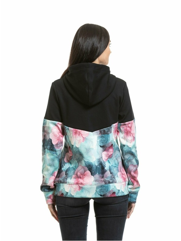 Meatfly Meatfly dámska technická mikina Omni Black / Flower