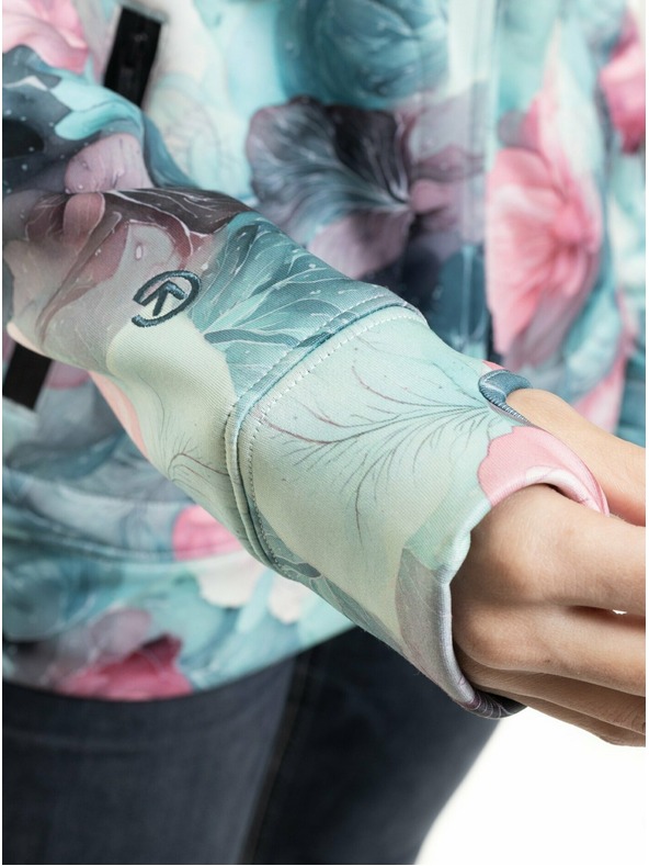 Meatfly Meatfly dámska technická mikina Omni Black / Flower