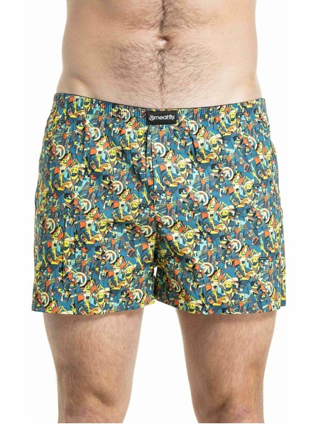 Meatfly Meatfly pánske trenýrky Agostino Blue Partyboi / Cityboi Double Pack