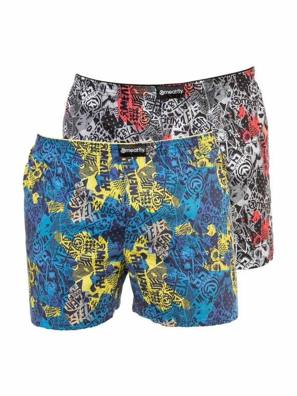 Meatfly Meatfly pánske trenírky Agostino Double Pack B - Mosh