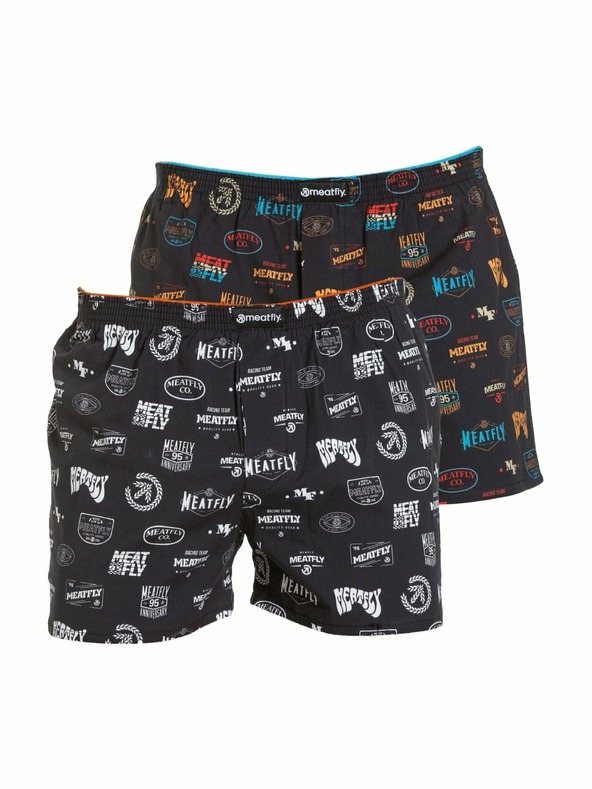 Meatfly Meatfly pánske trenírky Agostino Double Pack H - Badges