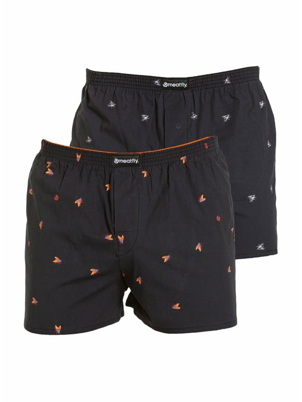 Meatfly Meatfly pánske trenírky Agostino Double Pack I - Flies