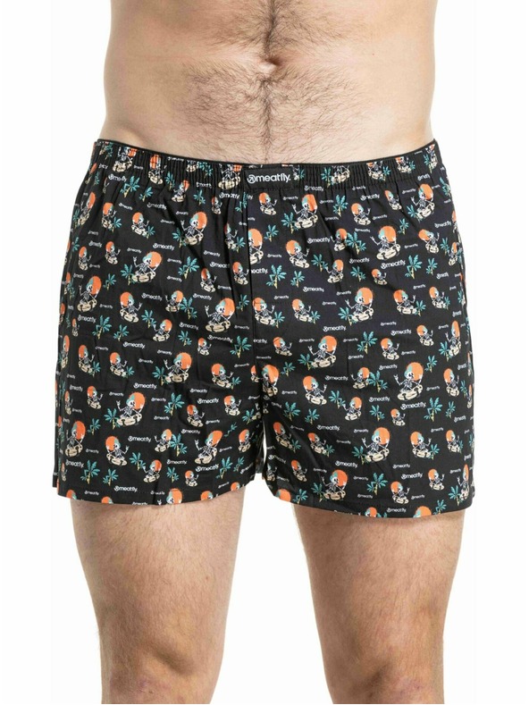 Meatfly Meatfly pánske trenírky Agostino SK8 Skeleton / Fly Double Pack