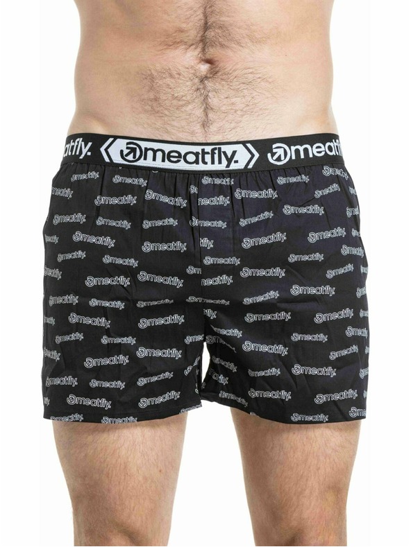 Meatfly Meatfly pánske boxerky Gigi Double Pack Black / White