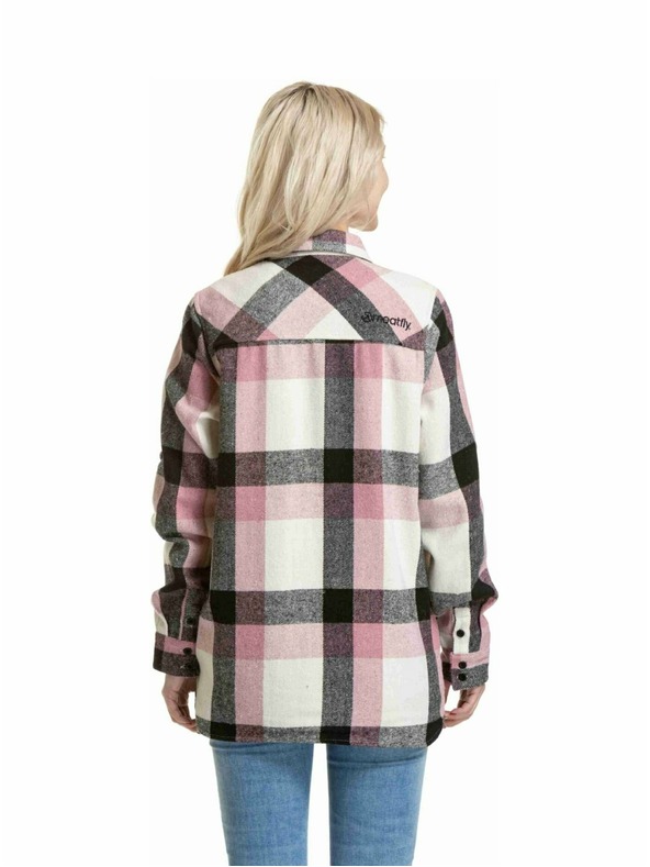 Meatfly Meatfly dámska košeľa Dora Premium Pink / Brown