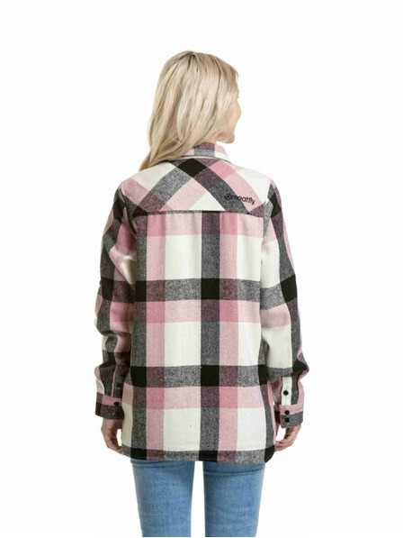 Meatfly Meatfly dámska košeľa Dora Premium Pink / Brown