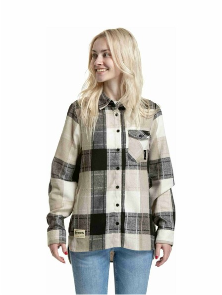 Meatfly Meatfly dámska košeľa Courtney Beige