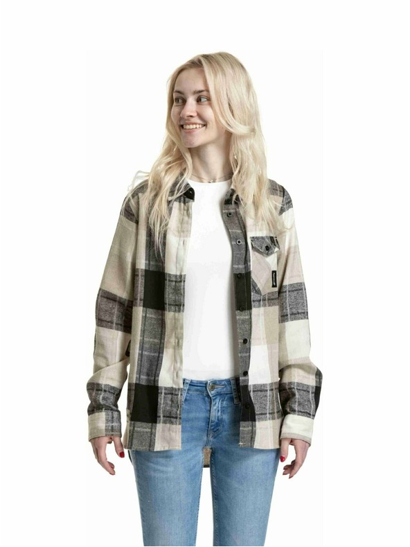 Meatfly Meatfly dámska košeľa Courtney Beige