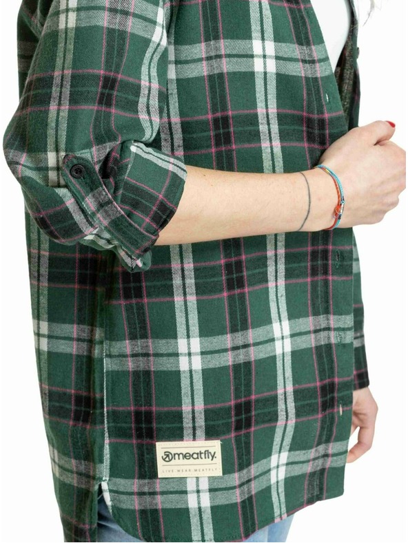 Meatfly Meatfly dámska košeľa Courtney Dark Green