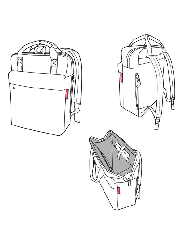 Reisenthel Tmavomodrý pánsky batoh Reisenthel Allday M Herringbone Dark Blue