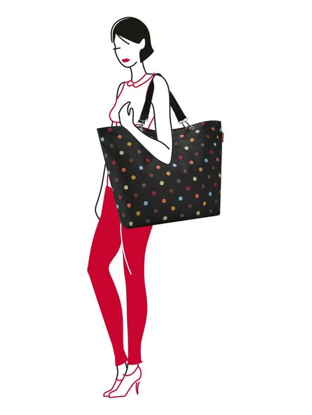 Reisenthel Zelená dámska bodkovaná veľká nákupná taška Reisenthel Shopper XL