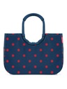 Reisenthel Tmavomodrá dámska bodkovaná taška Reisenthel Loopshopper L Frame Mixed Dots