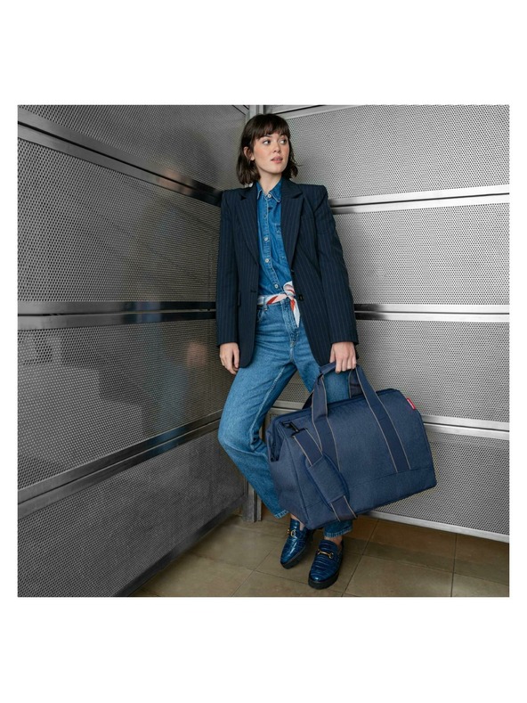 Reisenthel Tmavo modrá cestovná taška Reisenthel Allrounder L Herringbone Dark Blue