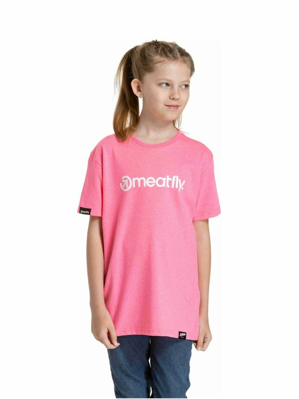 Meatfly Meatfly detské tričko Bart Neon Pink | Ružová | Veľkosť 146 | 100% bavlna