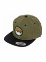 Meatfly Meatfly šiltovka Flanker Snapback Červený Vrch/Olivový/Čierny