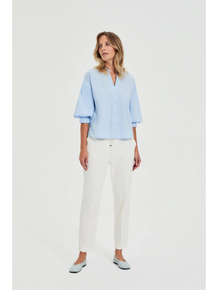 Moodo Nohavice so záhybmi biele Moodo