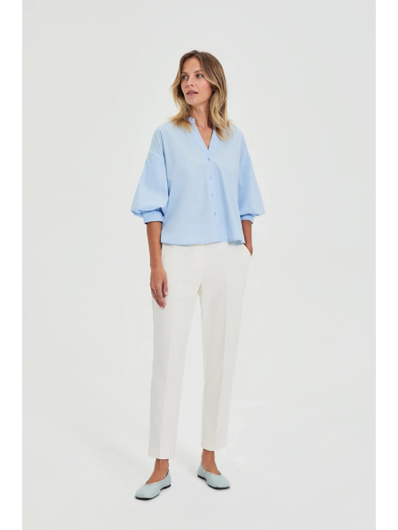 Moodo Nohavice so záhybmi biele Moodo