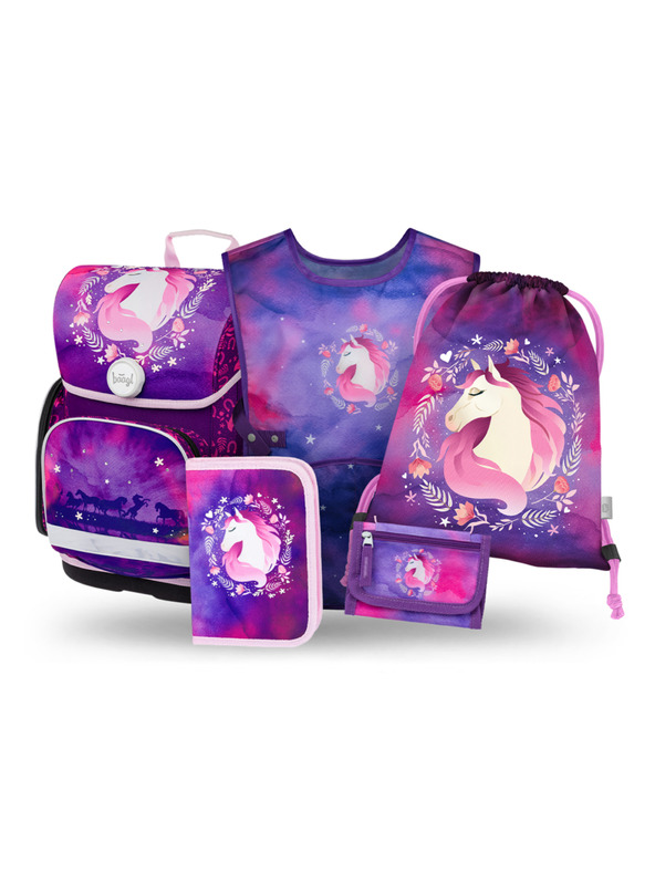 BAAGL  BAAGL SET 5 Ergo Kôň: aktovka, penal, sáčok, zástena, peňaženka