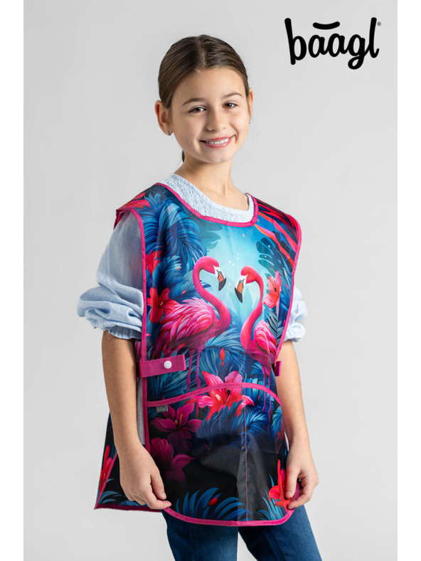 BAAGL  BAAGL SET 5 Ergo Plameňáci: aktovka, penal, sáčok, zástena, peňaženka