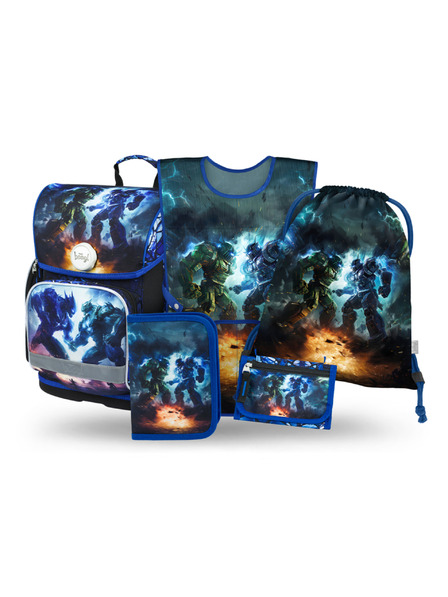 BAAGL  BAAGL SET 5 Ergo Roboti: aktovka, penal, sáčok, zástena, peňaženka