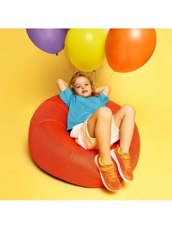 Geox Oranžové chlapčenské barefoot tenisky Geox Foot-run