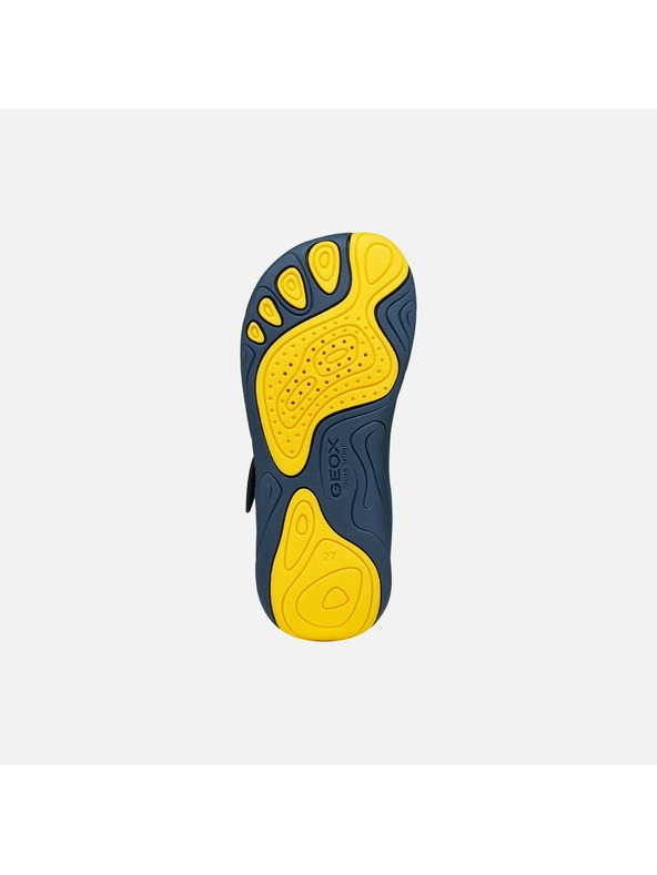 Geox Tmavomodré chlapčenské barefoot tenisky Geox Foot-run