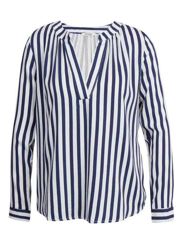 Orsay Tmavomodrá dámska plisovaná blúzka ORSAY