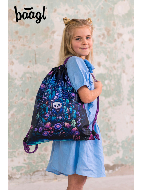 BAAGL  BAAGL SET 5 Ergo Jungle Panda: aktovka, penal, vrecko, zástěra, peňaženka