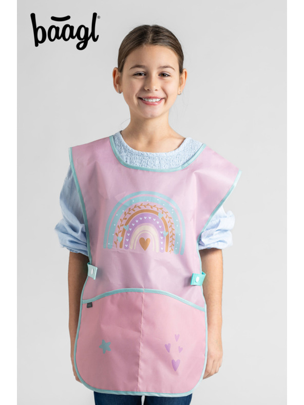 BAAGL  BAAGL SET 5 Zippy Duha ružový: aktovka, penal, vrecko, zástěra, peňaženka