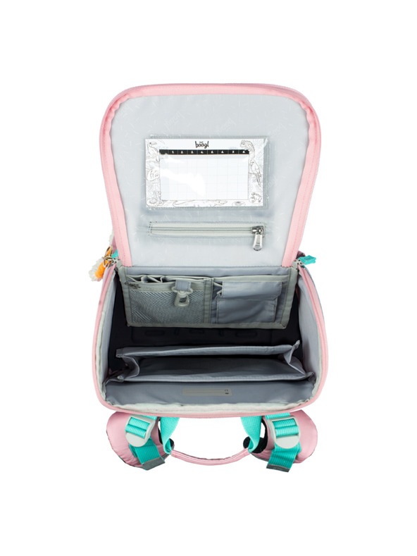 BAAGL  BAAGL SET 5 Zippy Duha ružový: aktovka, penal, vrecko, zástěra, peňaženka