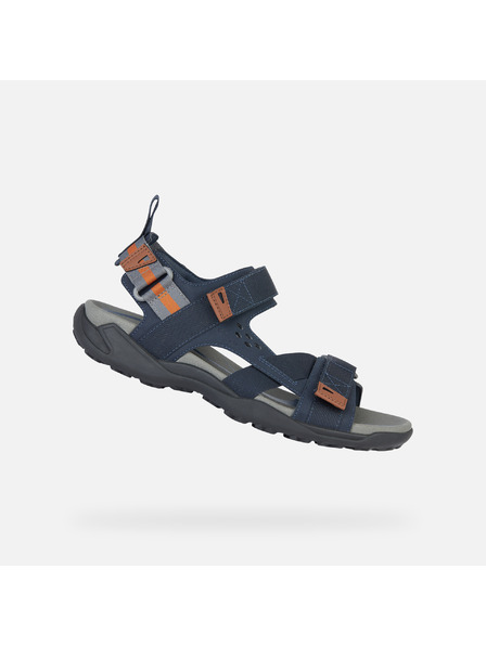 Geox Tmavomodré pánske sandále Geox Terreno + Grip