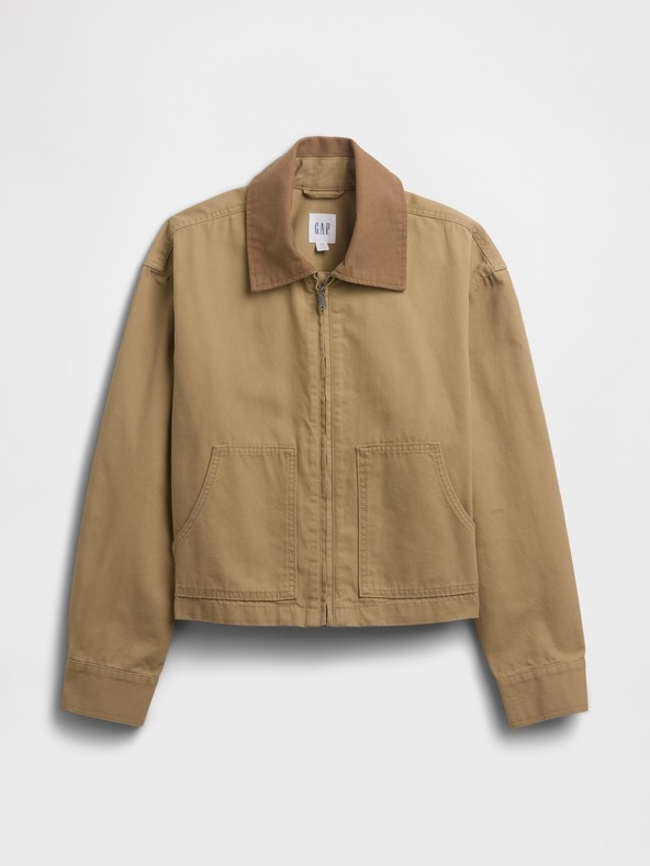 GAP Plátená crop bunda GAP