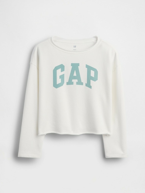 GAP Detská mikina s logom a fleece GAP