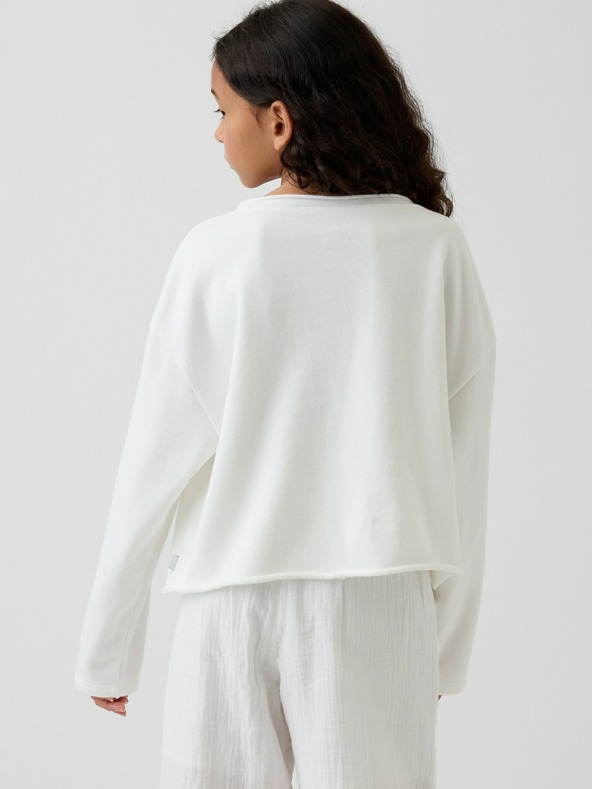 GAP Detská mikina s logom a fleece GAP