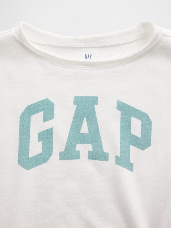 GAP Detská mikina s logom a fleece GAP
