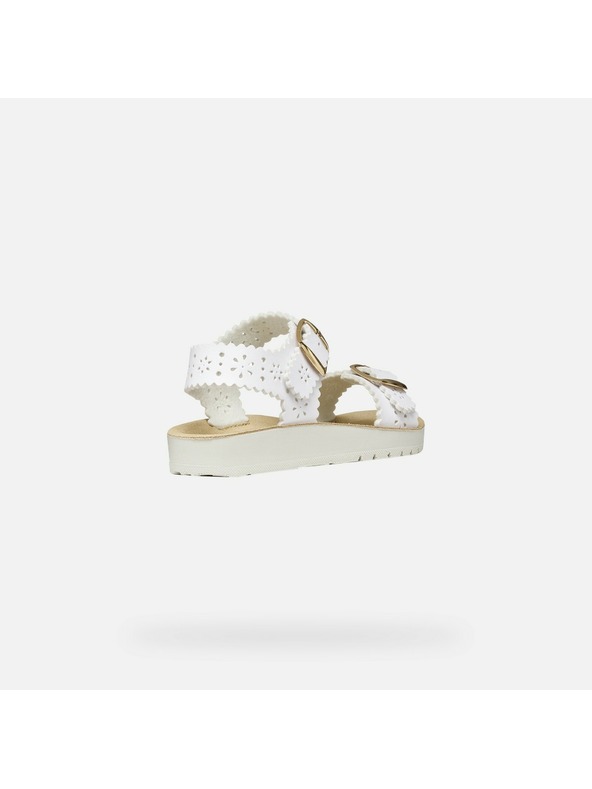 Geox Biele dievčenské sandále Geox Sandal Costarei