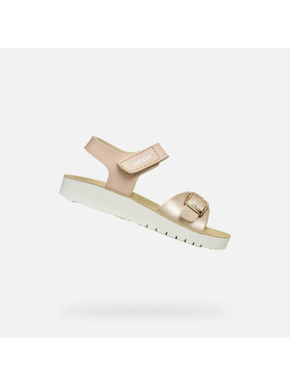 Geox Svetloružové dievčenské sandále Geox Sandal Costarei