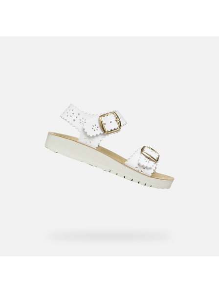 Geox Biele dievčenské sandále Geox Sandal Costarei